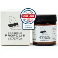 Grega´s Imkerei Deo-Creme Propolis Deocreme Grapefruit 30ml, Derma Test "Sehr gut" 2026, Im Glastigel Handgefertigt in Deutschland, 1-tlg., Zertifiziertes Naturprodukt ohne Aluminium