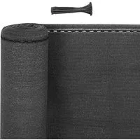 Woltu Blende, Zaunblende aus HDPE 180 g/m² mit Kabelbinder anthrazit