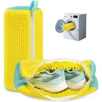 Blusmart Wäschesack Schuhwaschbeutel Waschmaschine, Wiederverwendbar (Automatische Reinigung, Plüsch Wäschesack, 2 St., 360° Reinigungsflusen), Für Schuhe, Sneaker, Tennisschuhe