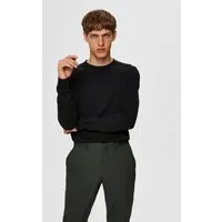 Selected Rundhalspullover SLHBERG CREW NECK NOOS Baumwolle, regular fit