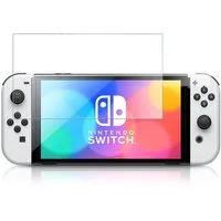 Forrlite Schutzfolie für Nintendo Switch (OLED Modell),Displayschutzfolie Zubehör Nintendo (Panzerglasfolie für Nintendo Switch,Anti Kratzer/Bläschenfrei/HD Clear)