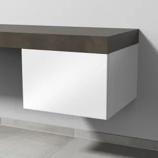 Sanipa Anbau-/Solitärschrank mit Auszug 2morrow (P2231) 340x500x520 Weiß-Glanz, P223178 P223178