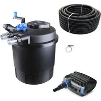 Aquaone Teichfilter Druckteichfilter Set CPF 20000 mit 50W Eco Pumpe 10m Schlauch Nr.37