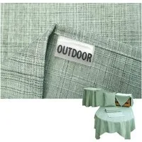 Tischdecke SAIAON Outdoor Mint Rund 145 cm Tischdecke Gartentischdecke, knitterfrei, bügelfrei,