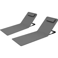 Woltu Multifunktionsliege, 2 St., gepolstert, 3-stufig verstellbar, klappbar