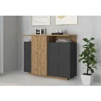 OTTO home Highboard Highboard ETHOS, Kommode, Schrank, Kredenz (1 St), Mit 4 Drehtüren, 9 Innenfächern und 2 Außenfächern, B.130 cm