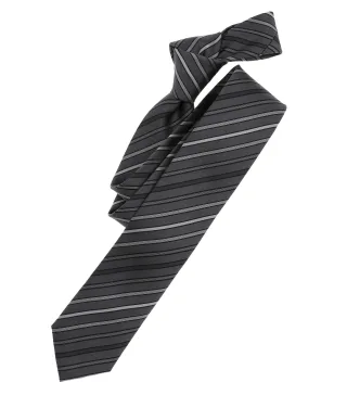 VENTI - Krawatte gestreift anthrazit - Gr. - OS