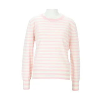Halsüberkopf Accessoires - Pullover Rundhals Streifen rosé2 - Gr. - xl