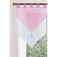 Gardinenbox Scheibengardine (1 St), Schlaufen, transparent, Voile, Zweilagig Scheibenhänger Panneaux Bistrogardine