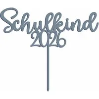 Elfenstall Tortenstecker Kuchentopper für den Schulanfang aus Acryl Schulkind 2026