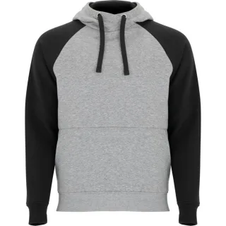 Roly - "Badet" Kapuzenpullover Zweifarbig für Herren/Damen Unisex (Grau meliert/Schwarz)