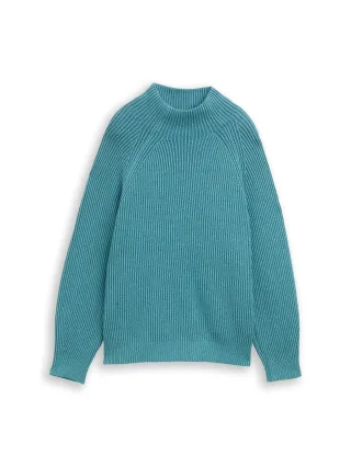 Tom Tailor - Loose Fit Strickpullover mit Stehkragen - Gr. - XXL