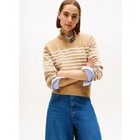 Tommy Hilfiger Strickpullover CO JERSEY GOLD BTN MOCK-NK SWT mit goldfarbenen Knöpfen