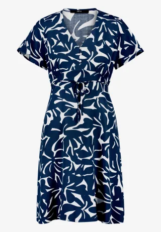 zero - Minikleid mit Blumenmuster blue - Gr. - 44