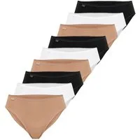 sloggi Taillenslip 24/7 mit angenehmen Elastikbund und Picotspitze im 9er Pack