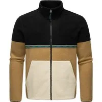 Ragwear Fleecejacke Lonndy Angesagte Herren Plüschjacke mit hohem Kragen