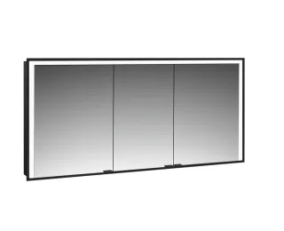 emco LED-Lichtspiegelschrank Prime 3 Unterputz, 1600 mm, 3-türig, schwarz, 949714408 949714408