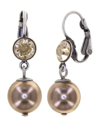 konplott - Ohrringe - Pearl Shadow braun