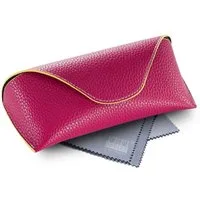 FEFI Brillenetui Sonnenbrillen Etui in schönen Farben, inklusive Mikrofasertuch