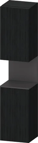 Duravit Qatego Hochschrank Eiche Schwarz Matt 400x360x1760 mm - QA1346L49160010 QA1346L49160010