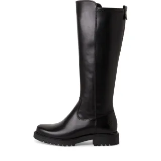 Tamaris - Lederstiefel schwarz - Gr. - 38
