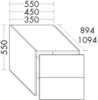 Burgbad Wannenmöbel Anthrazit Hochglanz, SEVR035RF0091F0782 SEVR035RF0091F0782