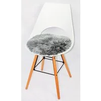 Heitmann Felle Stuhlkissen Lamm, Sitzauflage rund, Ø 45 cm, echtes Lammfell, waschbar, auch als 2er oder 4er Set