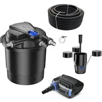 Aquaone Teichfilter AquaOne Teich Filteranlage Set Nr.42 CPA 20000 Druckfilter 50W Eco Teichpumpe Teichgröße bis 40000l Teichschlauch Bachlauf UV Lampe
