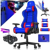 KESSER Gaming Chair, Ergonomisch Gamingstuhl 150kg belastbar Bürostuhl Lenden- & Kopfkissen