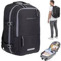 ELEPHANT Reiserucksack Handgepäck Fly Kabinen Daypack Herren Damen Laptopfach, Geheimfach Overnight Daypack Reise Flugzeug One ECO 13132 +Gurt