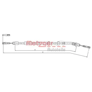 Metzger Handbremsseil hinten links Mercedes M-Klasse W163