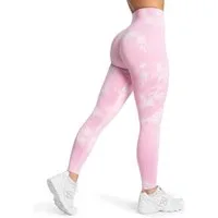 Smilodox Leggings Becci, Seamless High Waist Scrunch Sporthose, Batik-Effekt & Muster Figurformende Kontur, elastisch, Blickdicht, Gym Yoga Training Workout
