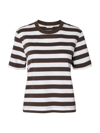 selected women - SLWESSENTIAL SS STRIPED BOXY TEE NOOS - Gr. - XL