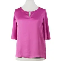 HERMANN LANGE Collection Blusenshirt mit Glitzerdetail und Cut-Out am Ausschnitt