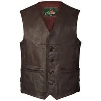La Chasse® Lederweste Lederweste braun/oliv Büffellederweste Jagdweste aus echtem Leder NEU