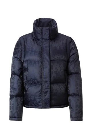 Rich & Royal - Leo jacquard puffer sustainable midnight blue - Gr. - 34