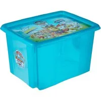 keeeper Aufbewahrungsbox 1x Paw Patrol Aufbewahrungsbox mit Deckel, Dreh- und stapelbar 30 l (1 St), Für Kinder, Karolina, Fresh Blue Transparent