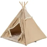 TRIXIE Tierhöhle Tipi Boho - beige - 55 × 65 × 55 cm
