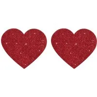 Cottelli Collection Brustwarzenabdeckung Nippelsticker in Herz Form (1 Paar), Mit Glitzer