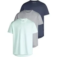 DENIMFY T-Shirt Herren Basic Shirt DFDiego 3er Set Regular Fit (Vorteilspack, 3-tlg) Kurzarm Tee Shirt mit Rundhalsausschnitt aus 100% Baumwolle