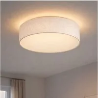 GLOBO LIGHTING Deckenleuchte, Leuchtmittel nicht inklusive, Deckenleuchte weiß rund Deckenleuchte Stoff weiß Lampe