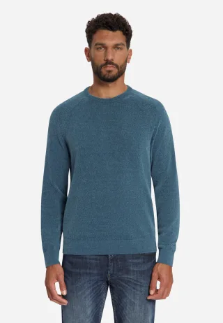 No Excess - Pullover Crewneck Light Weight Chenille Shadow Blue - Gr. - M