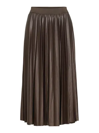 VILA - VINITBAN MIDI SKIRT - NOOS Coffee Bean - Gr. - XS