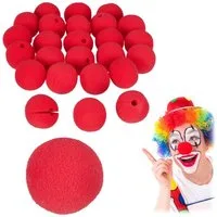 relaxdays Clown-Kostüm Clownsnasen rot 25er Set