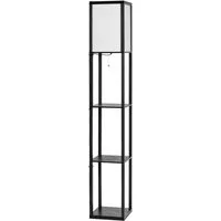 COSTWAY Stehlampe Stehleuchte, ohne Leuchtmittel, Warmweiß, mit 3-Ebenen