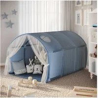 VitaliSpa® Spielzelt Kubby, Blau, 100 x 80 cm mit Fenster und Netz (1-tlg)