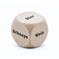 GICO Spielesammlung Was trinken? Holzwürfel 30 mm Trinkwürfel - 1 Stück - 4137