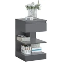 SoBuy Nachttisch FBT49, (1-St), Beistelltisch mit Schublade, Nachtschrank, offene Ablage