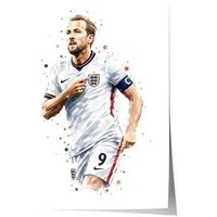 JUSTGOODMOOD Poster England Fussball Geschenkidee Aquarell Sport Wandbild Deko Print ohne, (1 St)
