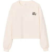 jonen Langarmshirt Mädchen Cropped-Shirt mit Motiv hinten